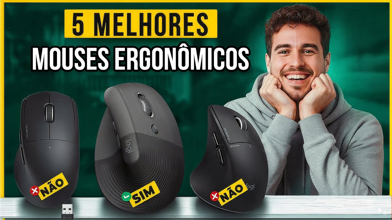 Os Top 5 Melhores MOUSE ERGONÔMICO de 2025 [tem sem fio, vertical e custo benefício!]