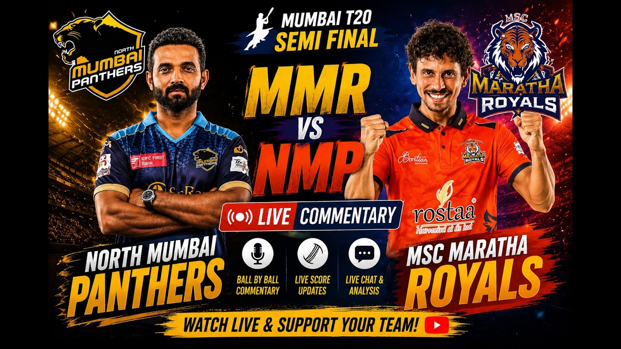 LIVE: MMR vs NMP | Mumbai T20 | MSC Maratha Royals vs North Mumbai Panthers | Live Commentary