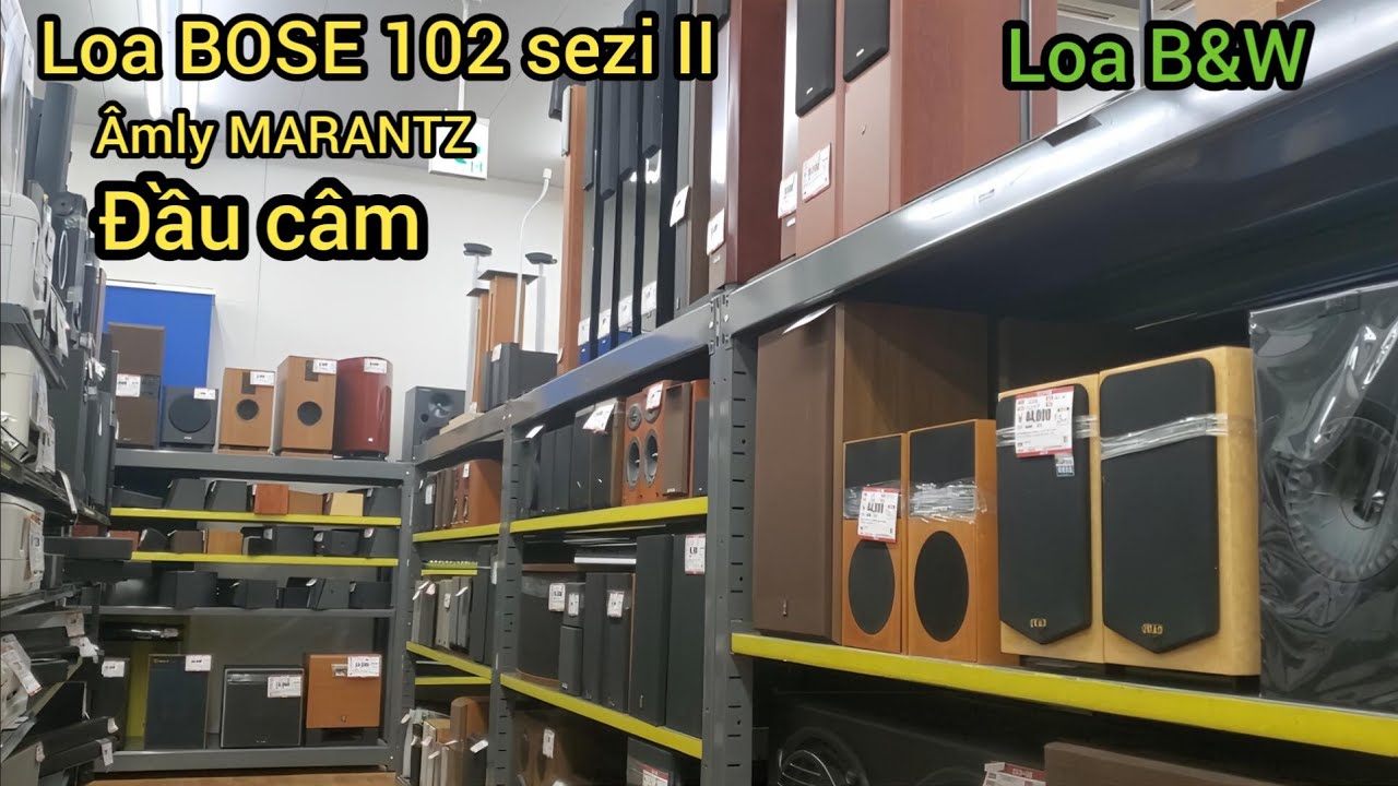 Cửa hàng đồ cũ HardOff ở Nhật,Loa Bose,Loa KEFF,Loa B&W và Âmly,đầu giải mã