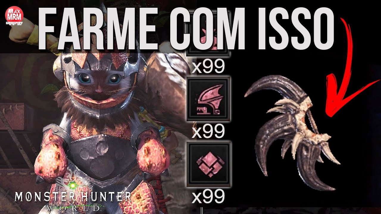 MONSTER HUNTER WORLD - MELHOR FERRAMENTA DE FARMING | COMO PEGAR A LAMISP&Oacute;LIO DO AMIGATO