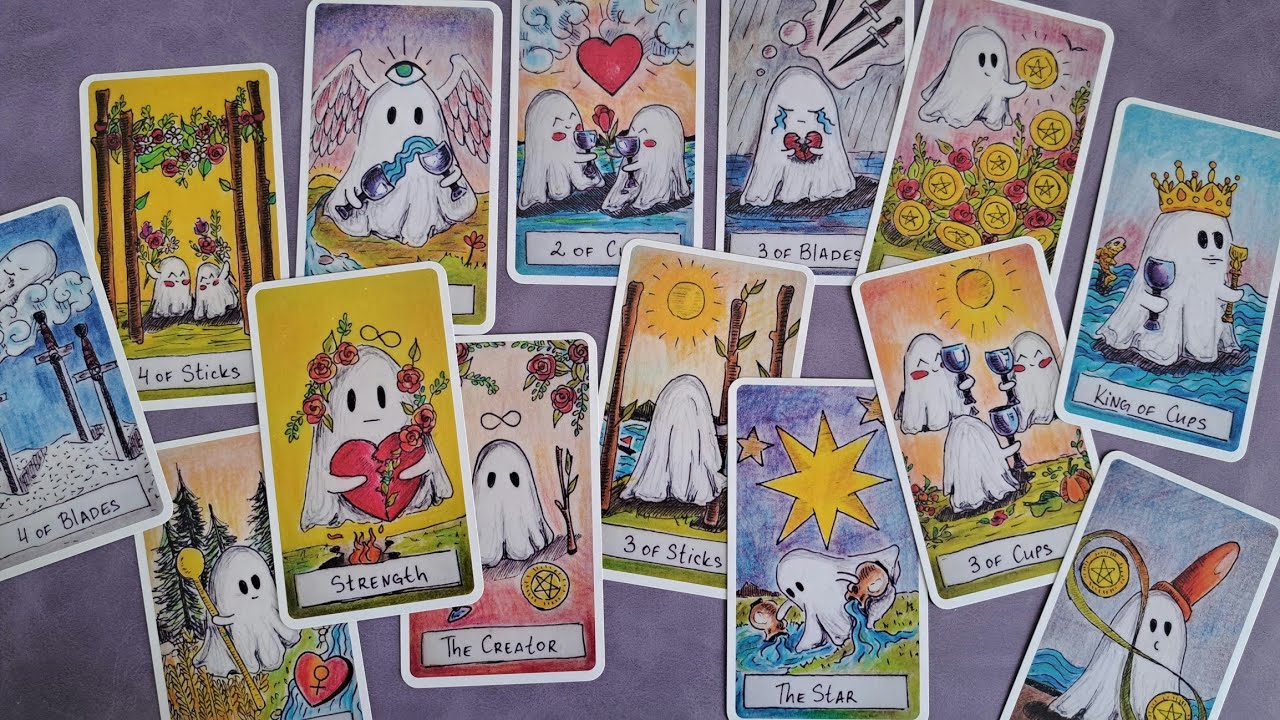 Cute Ghost Tarot  THE ORIGINAL DECK / Flip through and Review by the Creator #cuteghosttarot