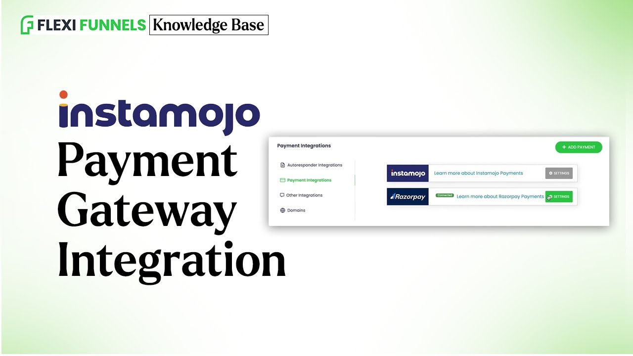 Instamojo Payment Gateway Integration | FlexiFunnels