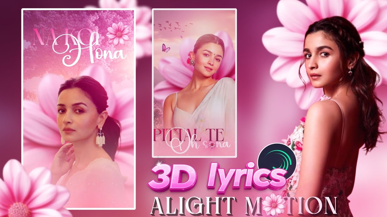 🎬 3D Lyrics Video Editing in Alight Motion | Alia Bhat | Camera Motion Effect #3dlyrics