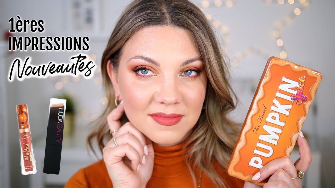 GRWM NOUVEAUTÉS :  TOO FACED PUMPKIN SPICE PALETTE, FAUX FILTER FOUNDATION STICK HUDA BEAUTY, etc.