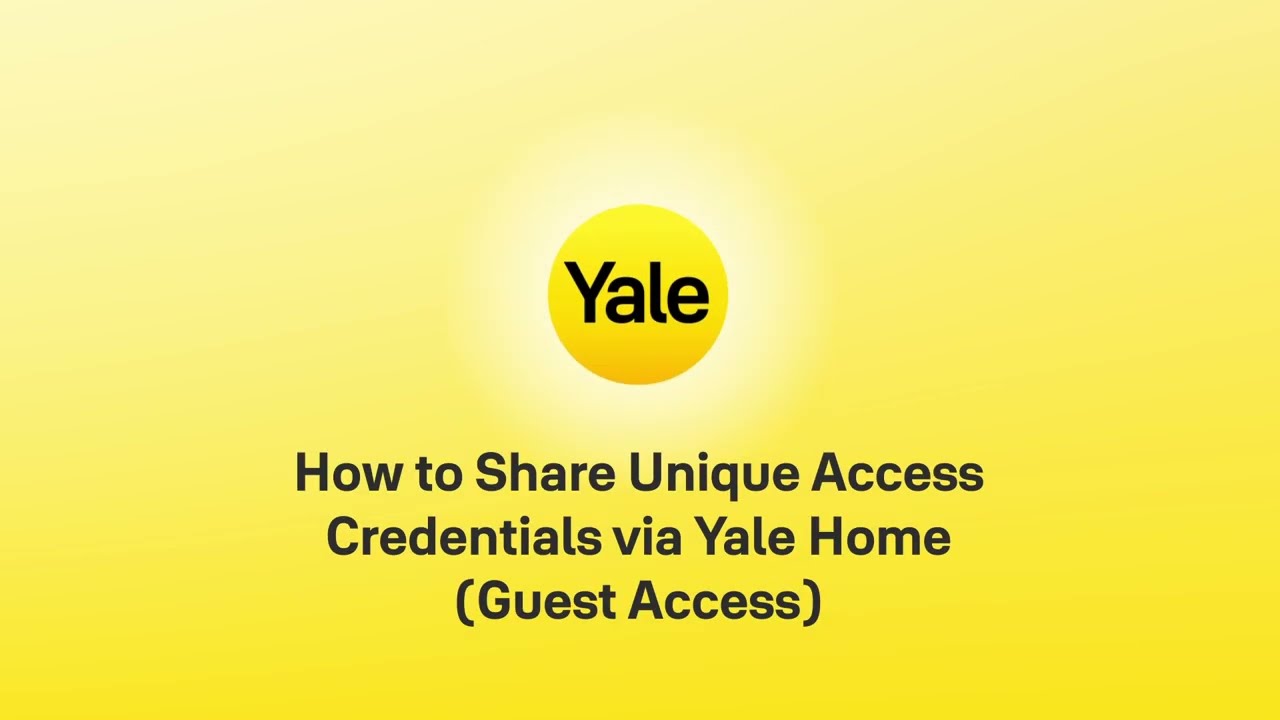 How to register access credentials on Yale Home App (Guest)