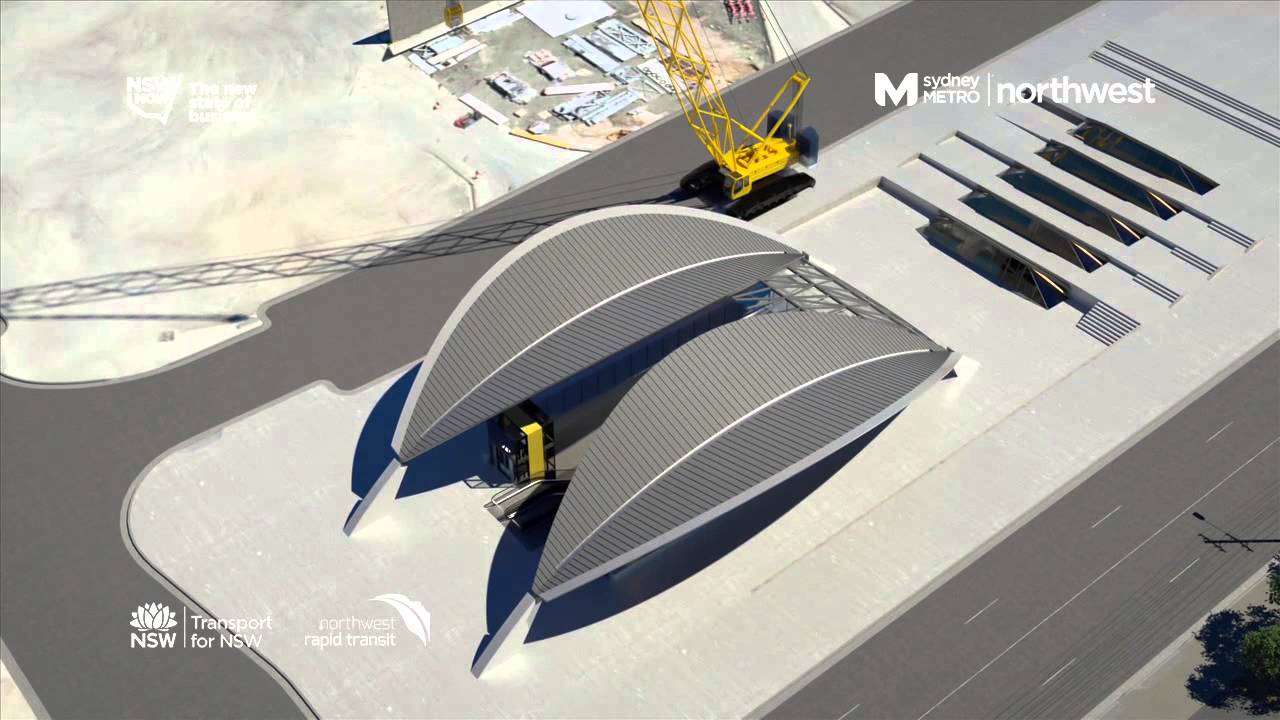 Building Showground Station – Sydney Metro Northwest