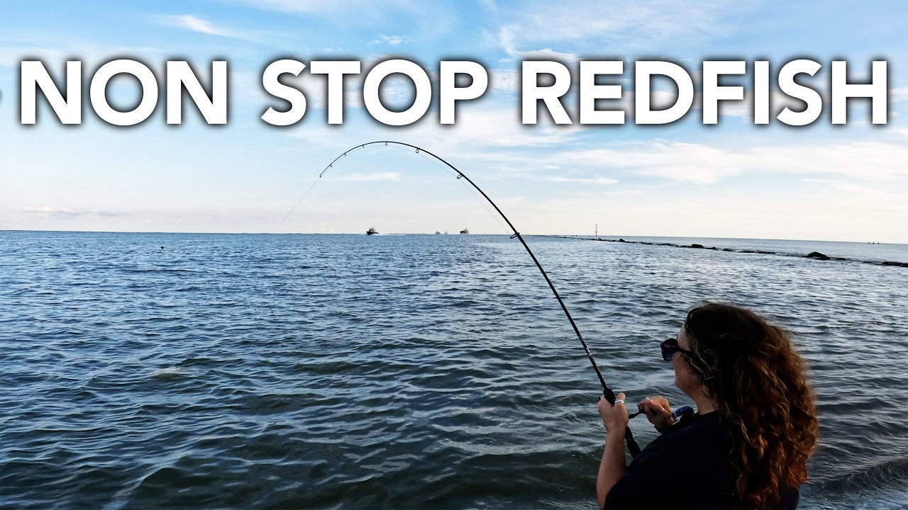 How to catch REDFISH at the JETTIES | Texas Saltwater Fishing