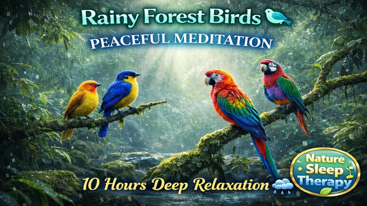 Gentle Rain & Forest Sounds | Relaxing Nature Ambience for Meditation & Sleep 🌧️