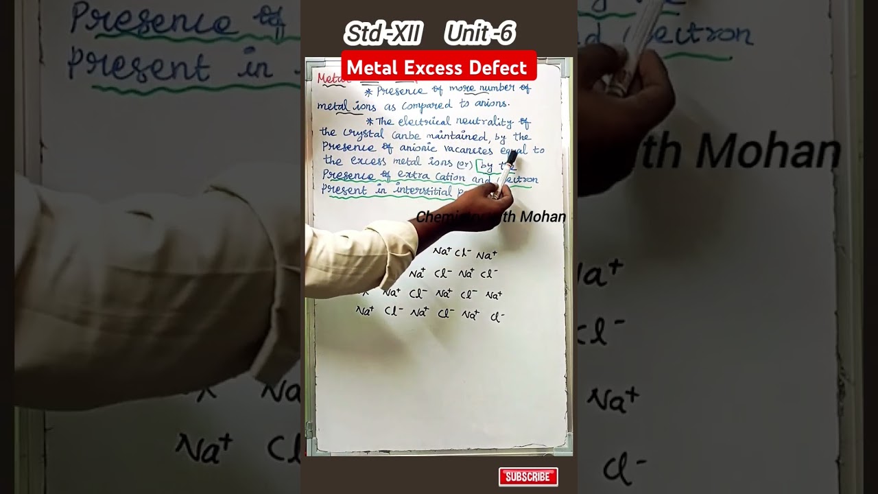 Metal Excess Defect #12thchemistry #neet #jee #shorts