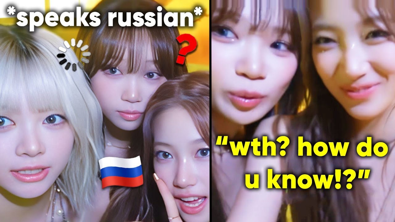 KAZUHA teaching Le sserafim to speak russian left them *speechless* (heard her for the 1st time)