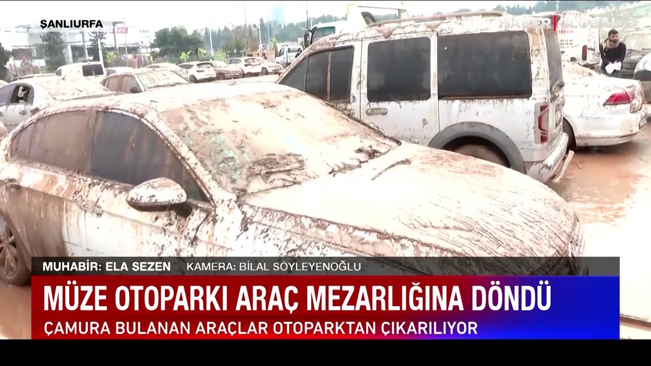 Şanlıurfa'da Sel Sonrası Milyonluk Arabalar Hurdaya Döndü! Araç Mezarlığı Böyle Görüntülendi