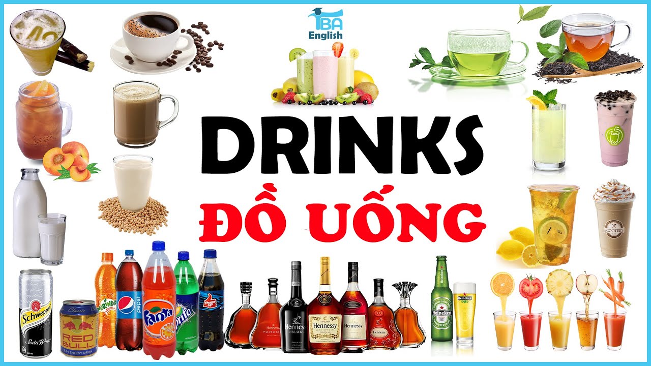 TỪ VỰNG TIẾNG ANH CÁC LOẠI ĐỒ UỐNG | DRINKS VOCABULARY | TBA English