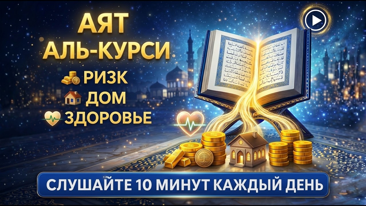 Аят аль-Курси — Мощная молитва для достатка, дома и здоровья | Слушай 10 минут каждый день
