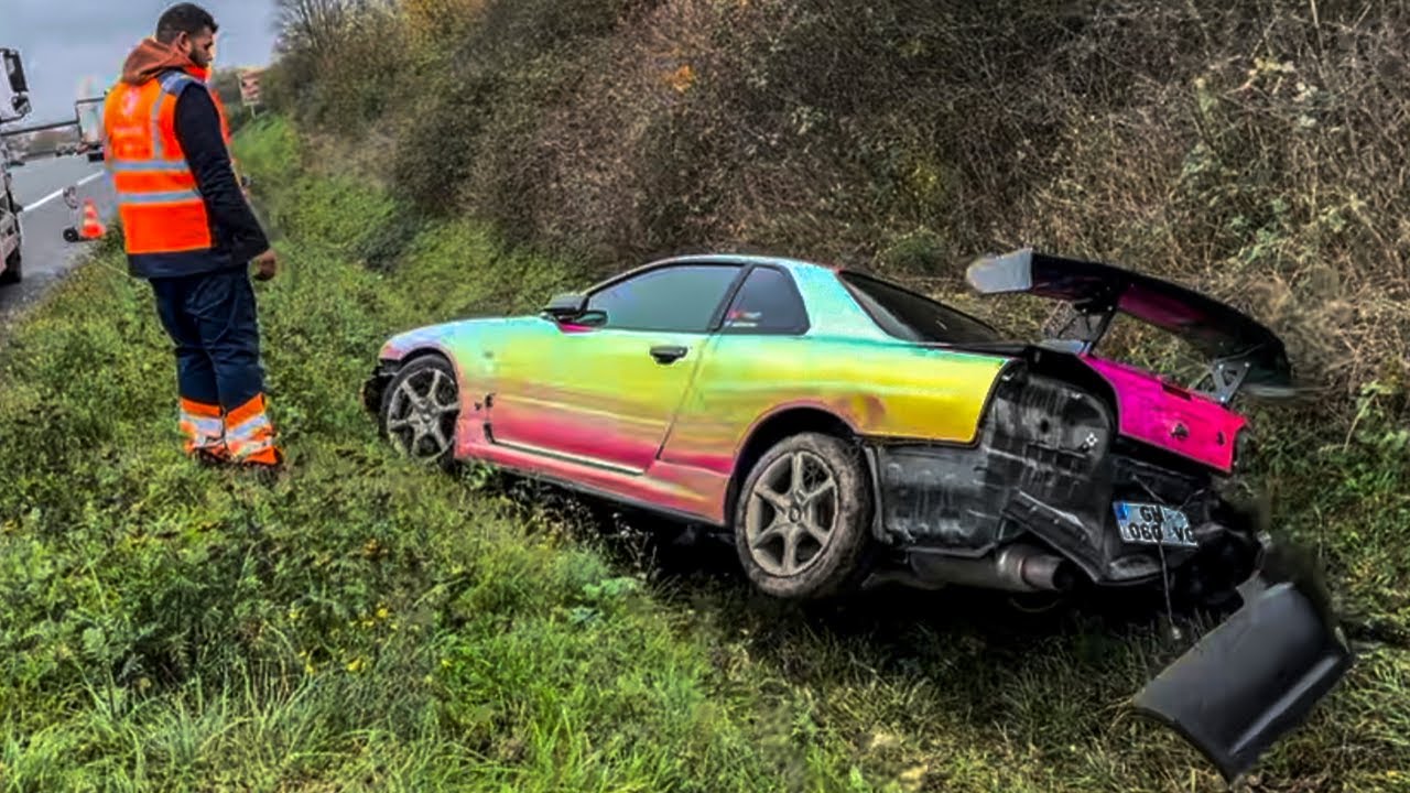 J'AI CRASH MA VOITURE !! ma Skyline R34 est foutue…