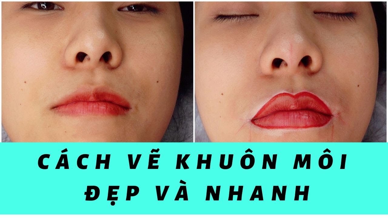 HỌC PHUN XĂM THẨM MỸ | CÁCH VẼ KHUÔN MÔI ĐẸP VÀ NHANH TRONG 5'