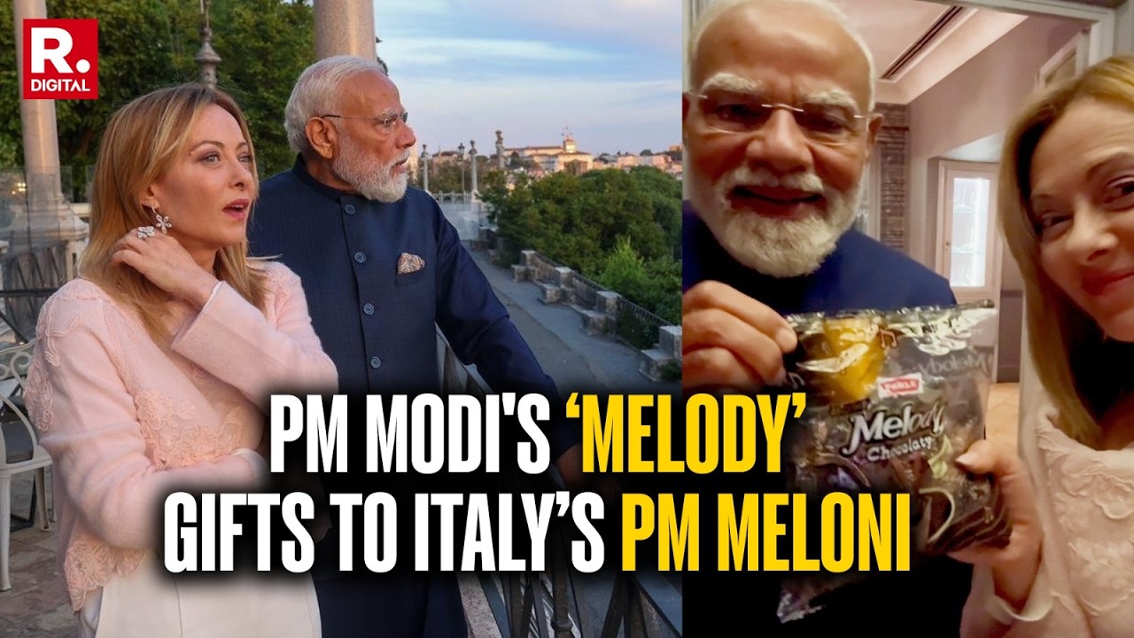 LIVE: PM Modi Gifts &lsquo;Melody&rsquo; Toffee To Italy PM Giorgia Meloni | Viral Moment From Italy Visit