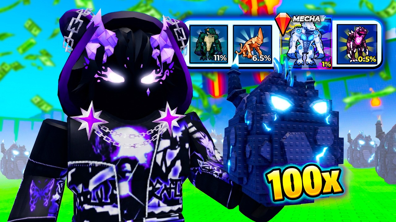 Я открыл 100 монстр-яиц и получил ЛУЧШЕГО ПИТОМЦА в Steal an Egg! (Roblox)