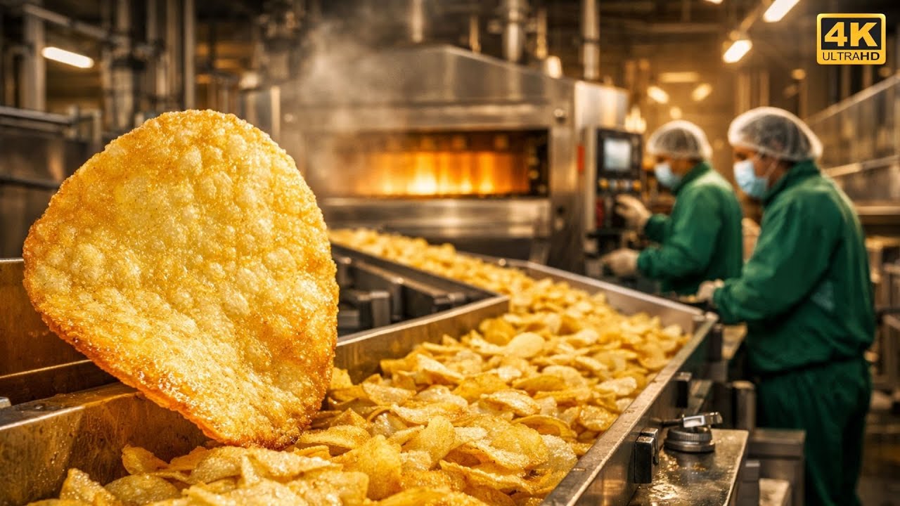 Inside a Massive Potato Chips Factory | From Raw Potatoes to Crispy Chips