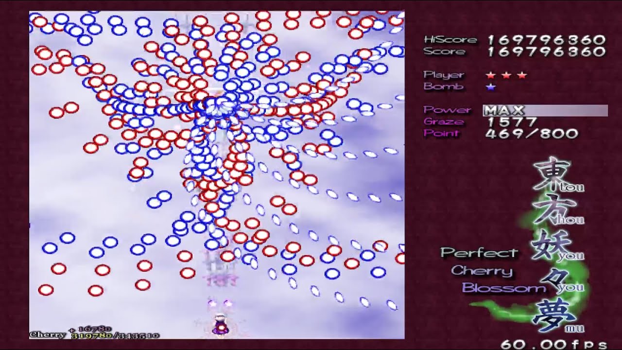 Starting Touhou 7 Lunatic, also using midi soundtrack today