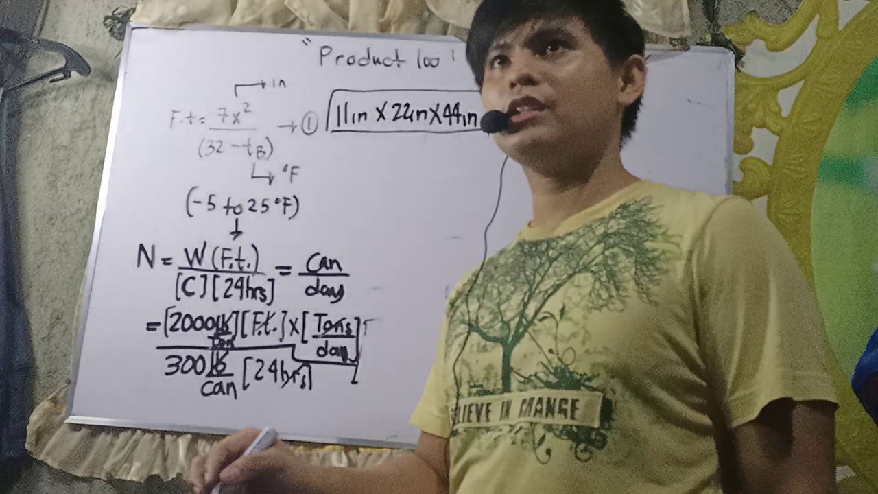 Lecture in Ice Plant and Product Load with Problem and Solution - Refrigeration System
