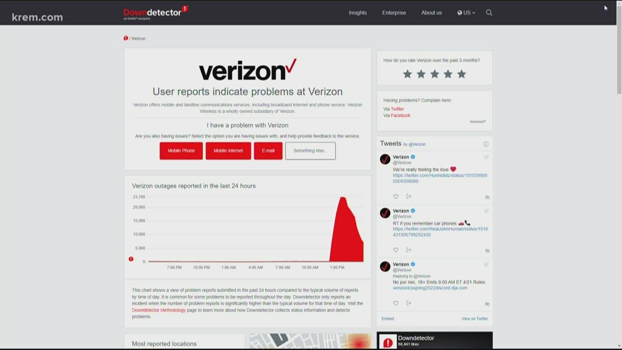 Verizon confirms service disruptions Wednesday