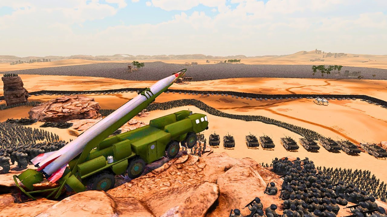 WW2 ARMY WITH BALLISTIC MISSILE SYSTEM Vs 4 MILLION ORCS & ZOMBIES -Ultimate Epic Battle Simulator 2