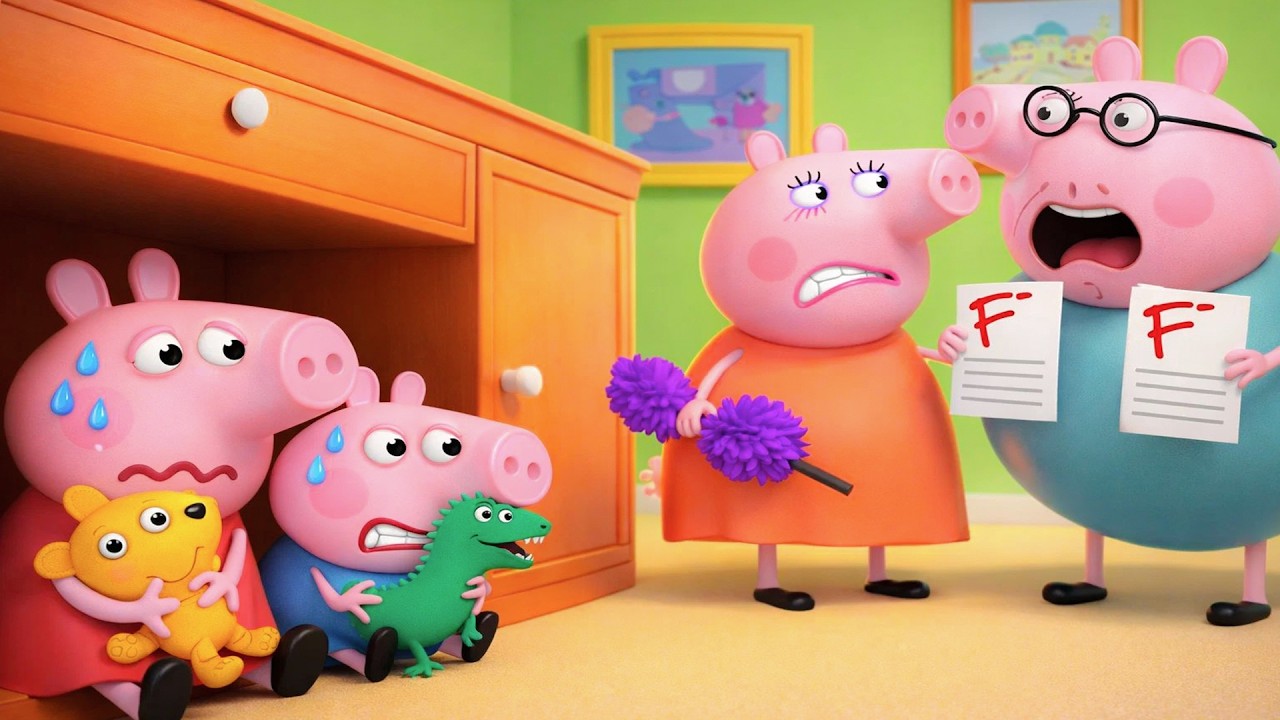 Family Trouble: Why Are Peppa and George Hiding in the Closet?😱📚 | Funny Peppa Pig Cartoon