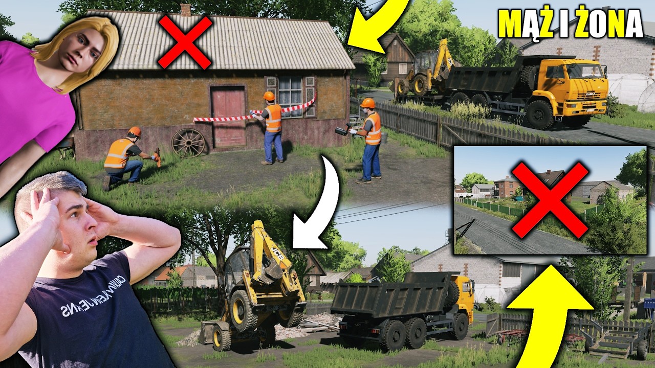 WIELKI WYBUCH NA WSI😱 WYBURZYLI NAM DOMY DYNAMITEM😮 WIKA MNIE MOCNO OSZUAKAŁA😭┃MĄŻ I ŻONA┃104