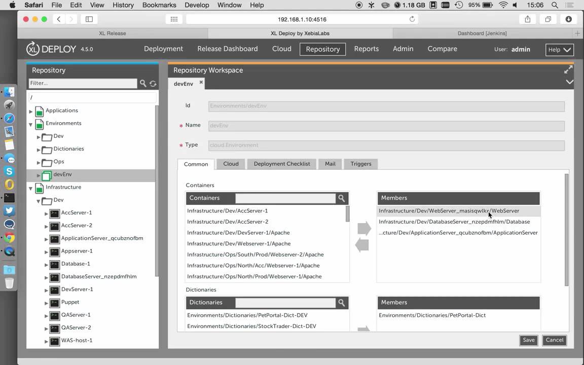 Provisioning, building, deploying, and testing with XebiaLabs