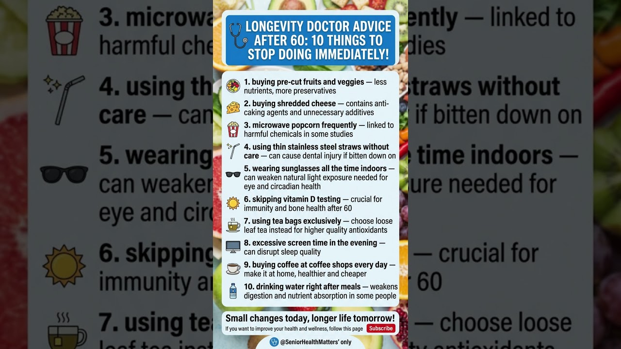 Longevity Doctor Advice After 60: 10 Everyday Habits Worth Reviewing