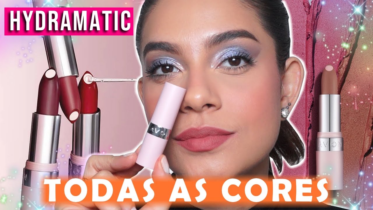 AS 12 CORES DO BATOM HYDRAMATIC DA AVON - ELE É HIDRATANTE E MATTE AO MESMO TEMPO???