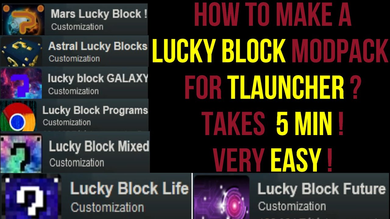 How to Install a Lucky Block ModPack in TLauncher ?