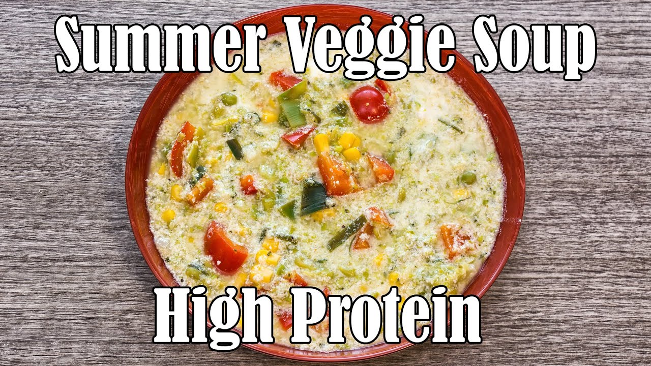 High Protein Mealprep Friendly Veggie Soup - Quick & Cheap