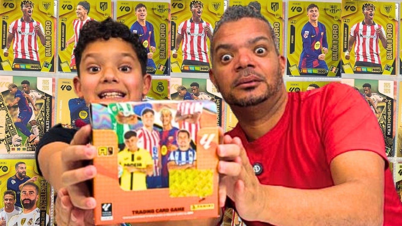 ABRIMOS UNA CAJA DE 50 SOBRES Y NOS TOCA LAMINE YAMAL BALÓN DE ORO!!!