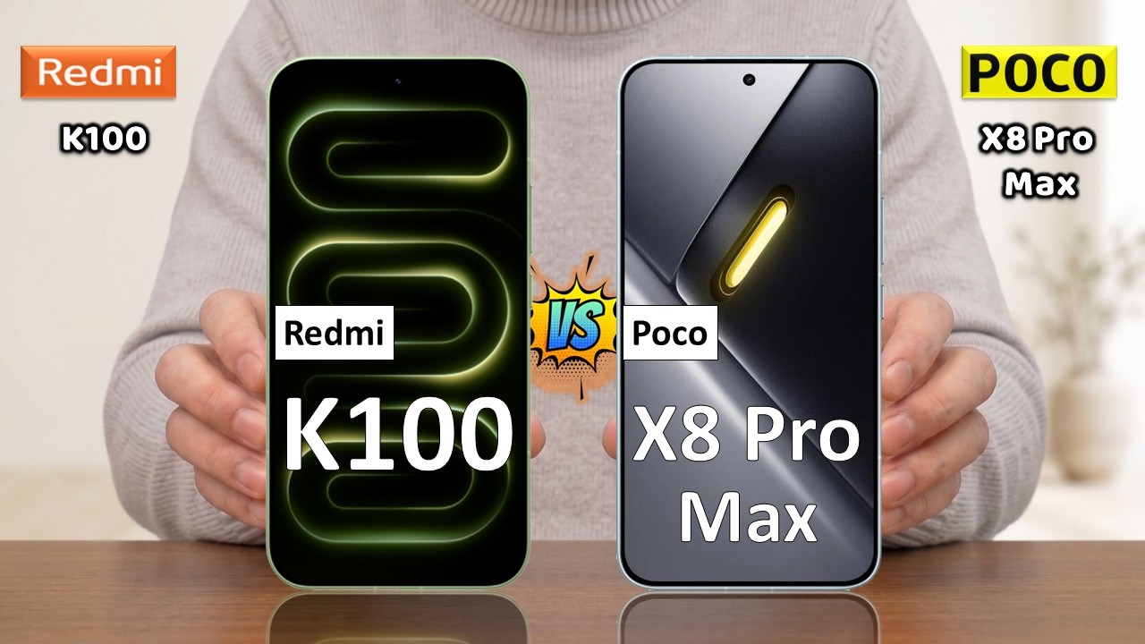 Redmi K100 Vs Poco X8 Pro Max - Full Comparison 🔥 Techvs