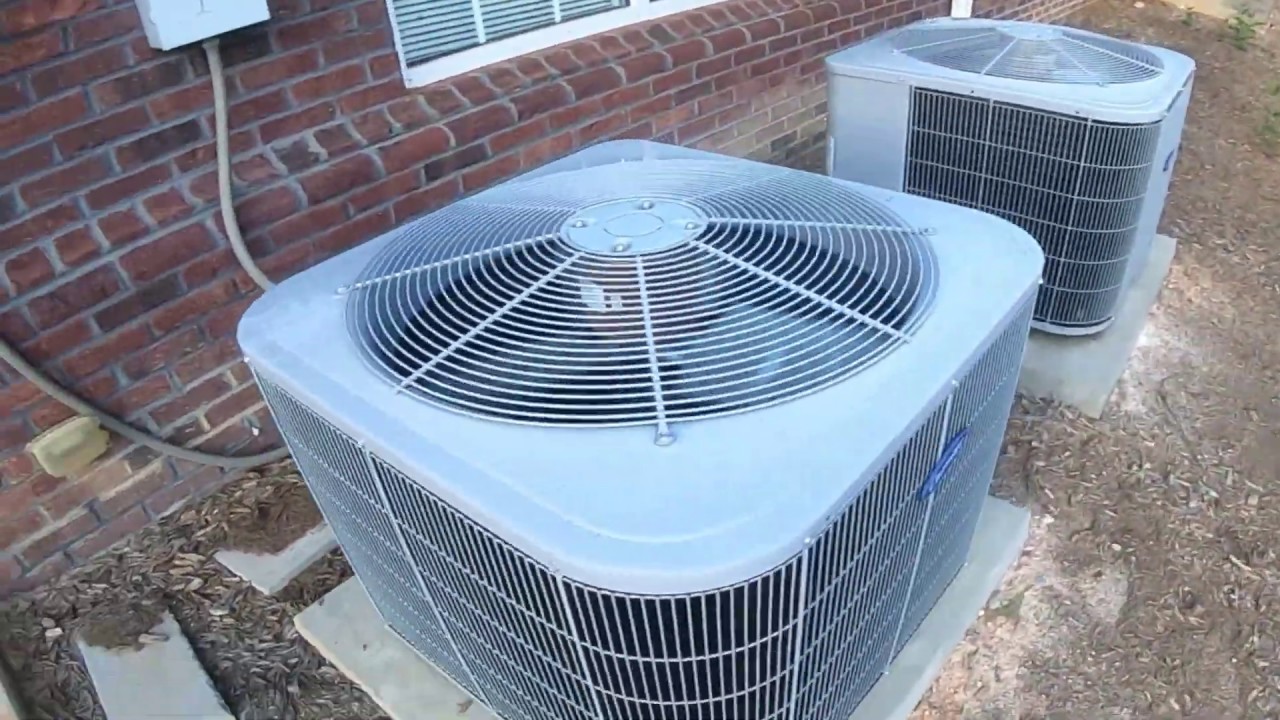 Rheem, Lennox, Goodman, Trane, Carrier, Coleman, Ameristar A/C units at an office complex (part 2)