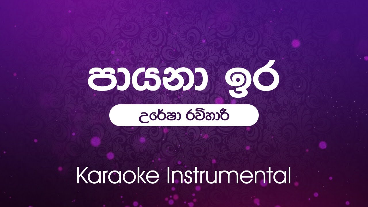 Paayana Ira (පායනා ඉර) - Uresha Ravihari | Karaoke | Instrumental | without vocals