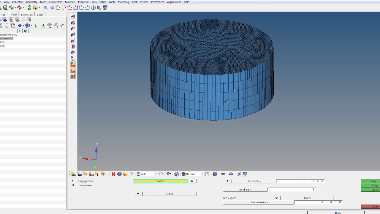 [Hypermesh] extrude element