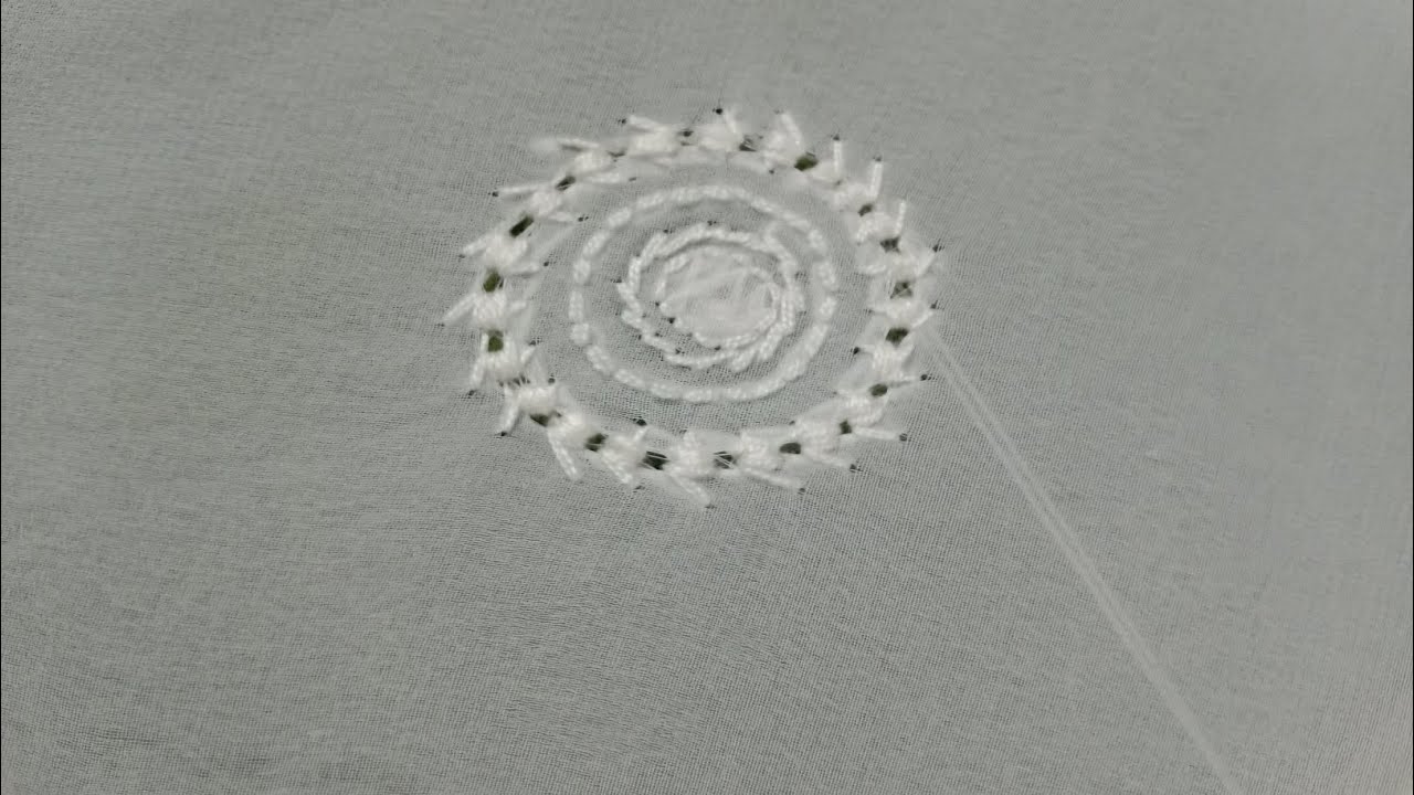 Lacknow Chikankari hand embroidery tutorial || Part - 14 || চিকেনকারি হোল ডিজাইন  #handembroidery 