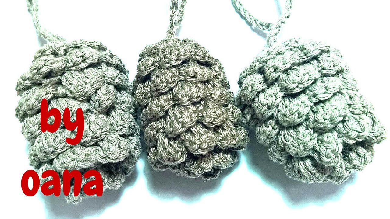 crochet pine cone