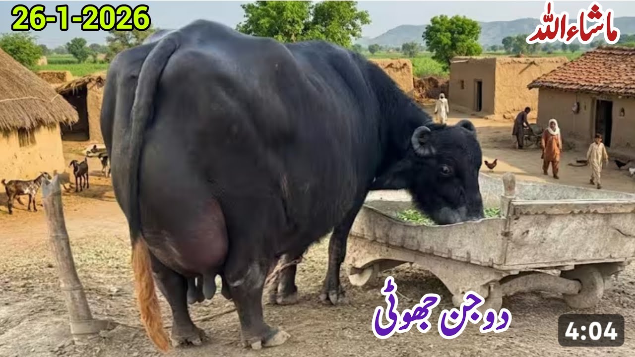 لیاقت علی511گ۔ب{دوجن جھوٹی تیار|26جنوری2026} Pure Neli,Nili Ravi Buffalo forsale on ZafarAnimalTv 