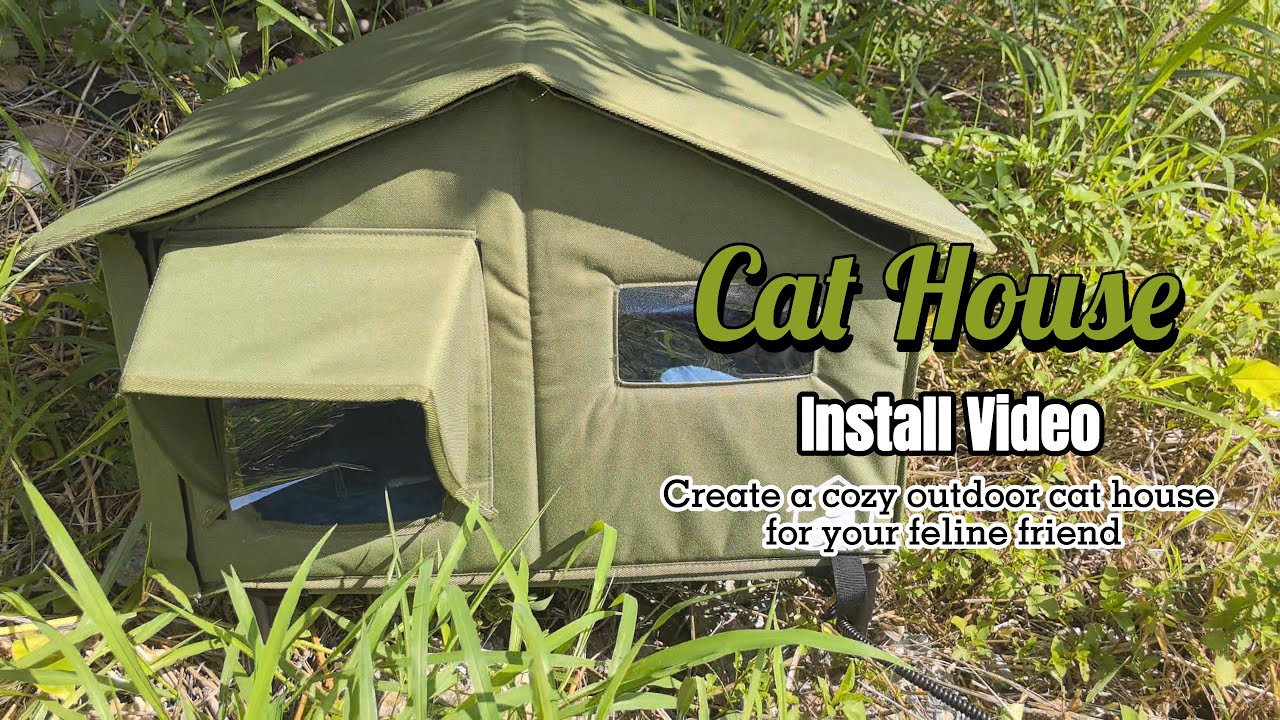 Outdoor Cat Heating House Installation Video