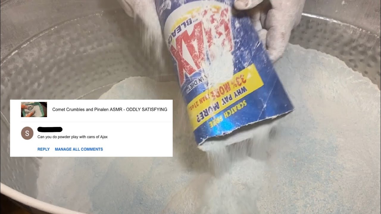 ASMR Powder Play - 7 cans of AJAX; ODDLY SATISFYING
