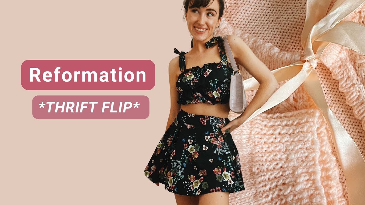 Thrift Flip → turning a maxi-skirt into a co-ord [reformation style]