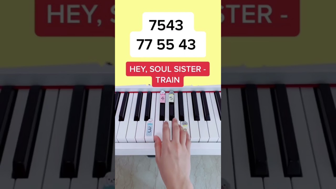 Hey, Soul Sister - Train (Piano Tutorial) #heysoulsister #train #easypianotutorial #pianobeginner