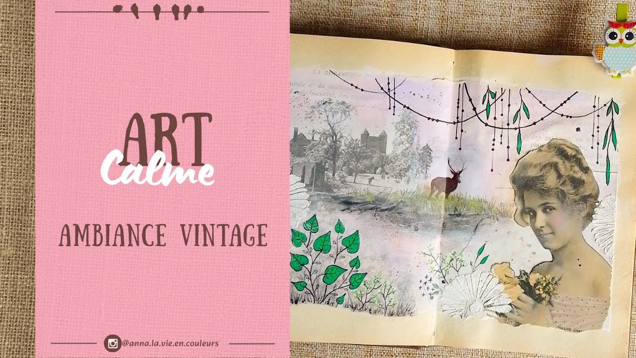 ART JOURNAL Page 🍃 Collage inspiré de la nature