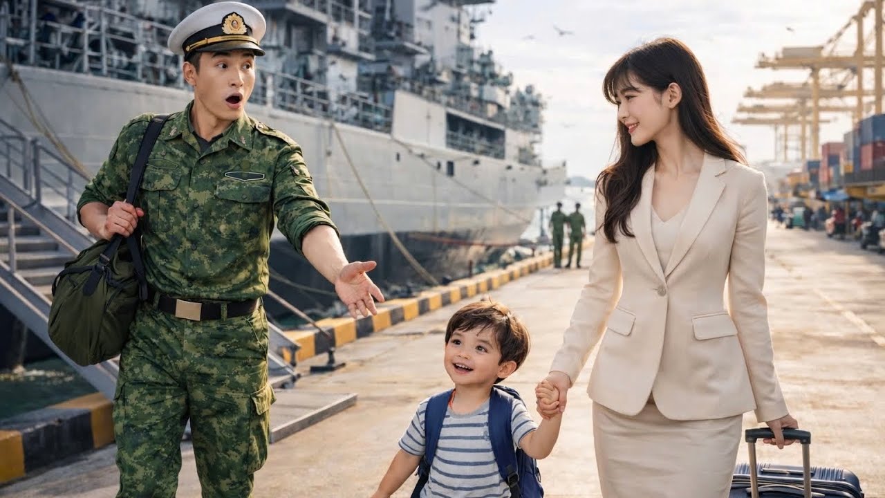 Sau 5 Năm Công Tác Trên Đảo-Chàng Sĩ Quan Hải Quân Sững Sờ Khi Gặp Vợ Cũ Đi Cùng Cậu Bé Ở Bến Cảng