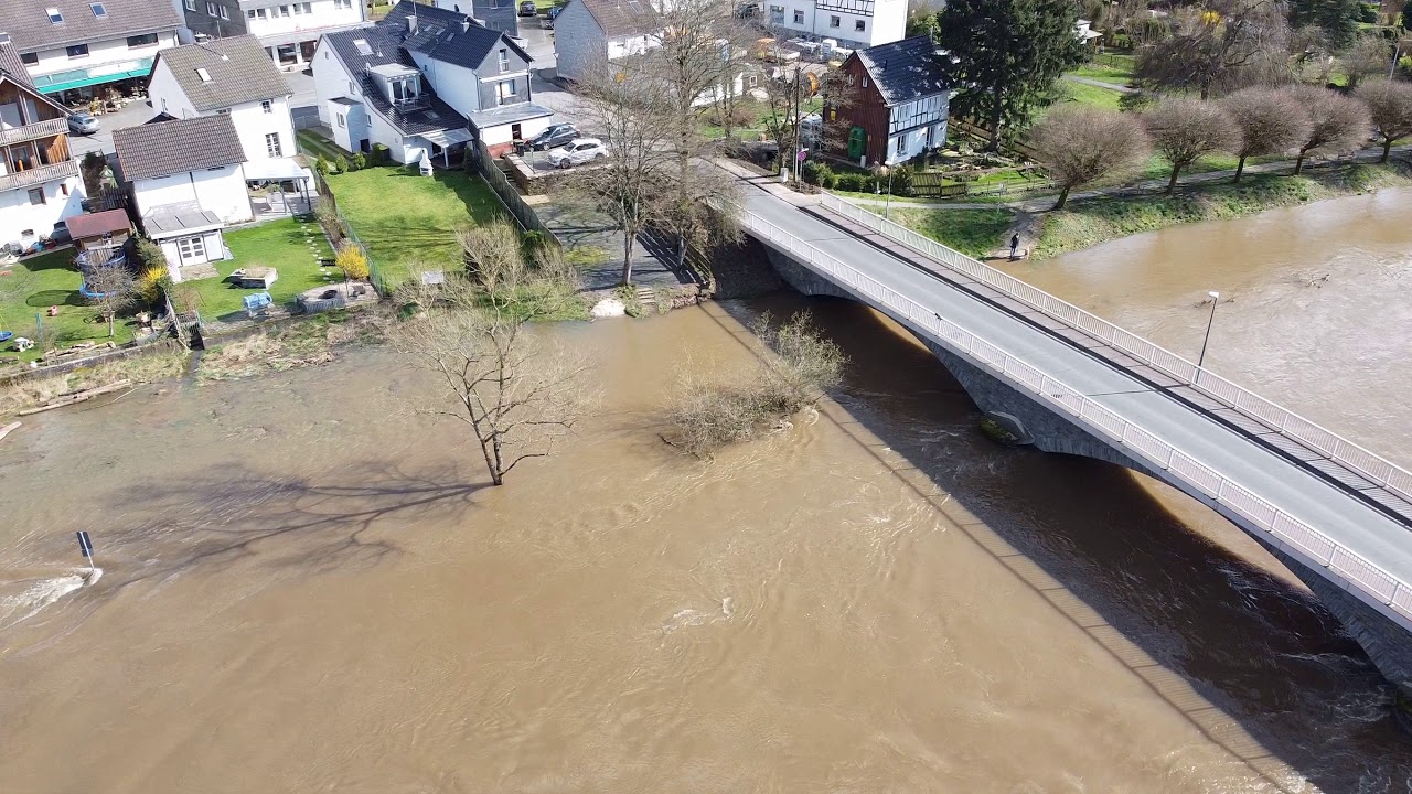 Sieghochwasser 12.3.2020 in Windeck Dattenfeld