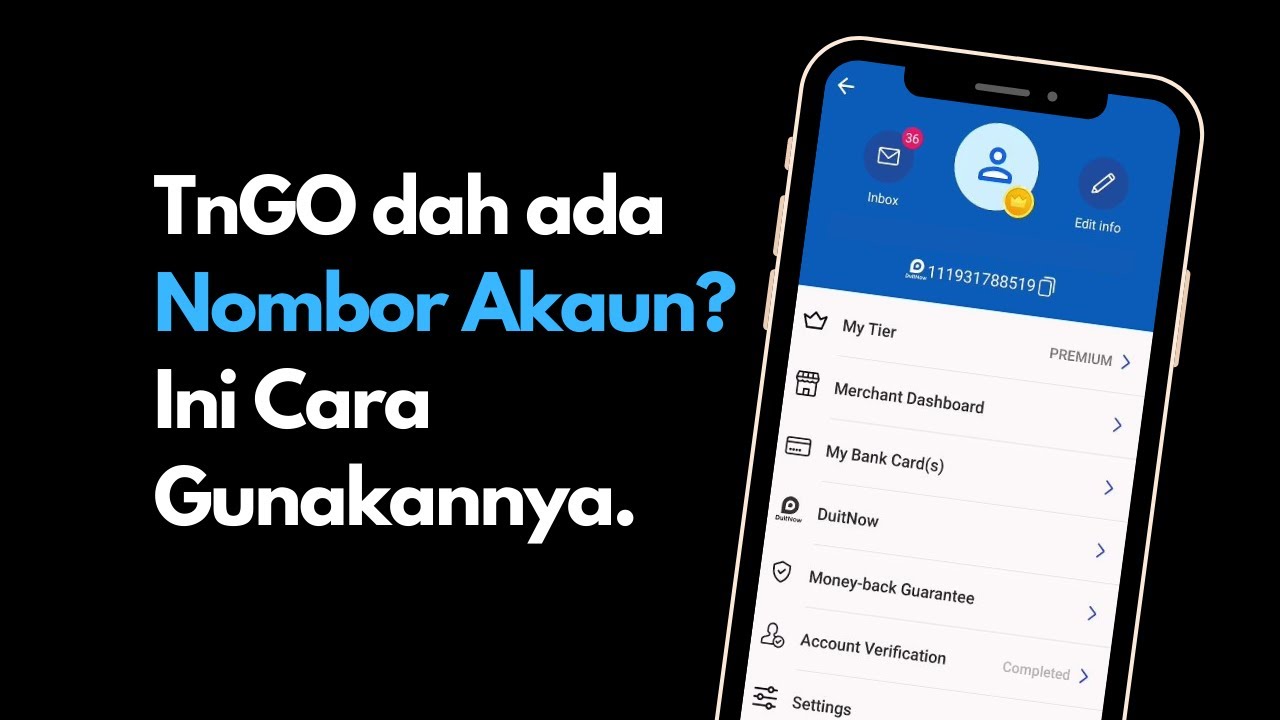 TnGo ewallet Dah Ada Nombor Akaun. Ini Cara Gunakannya.