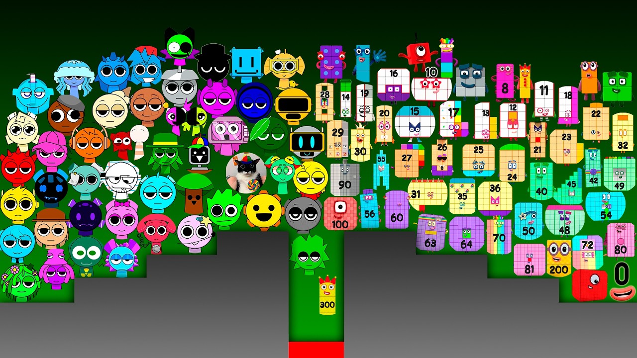 106 Sprunki vs Sprunki Numberblocks Marble Race! Sprunki Marbles Tournament - Who will win?